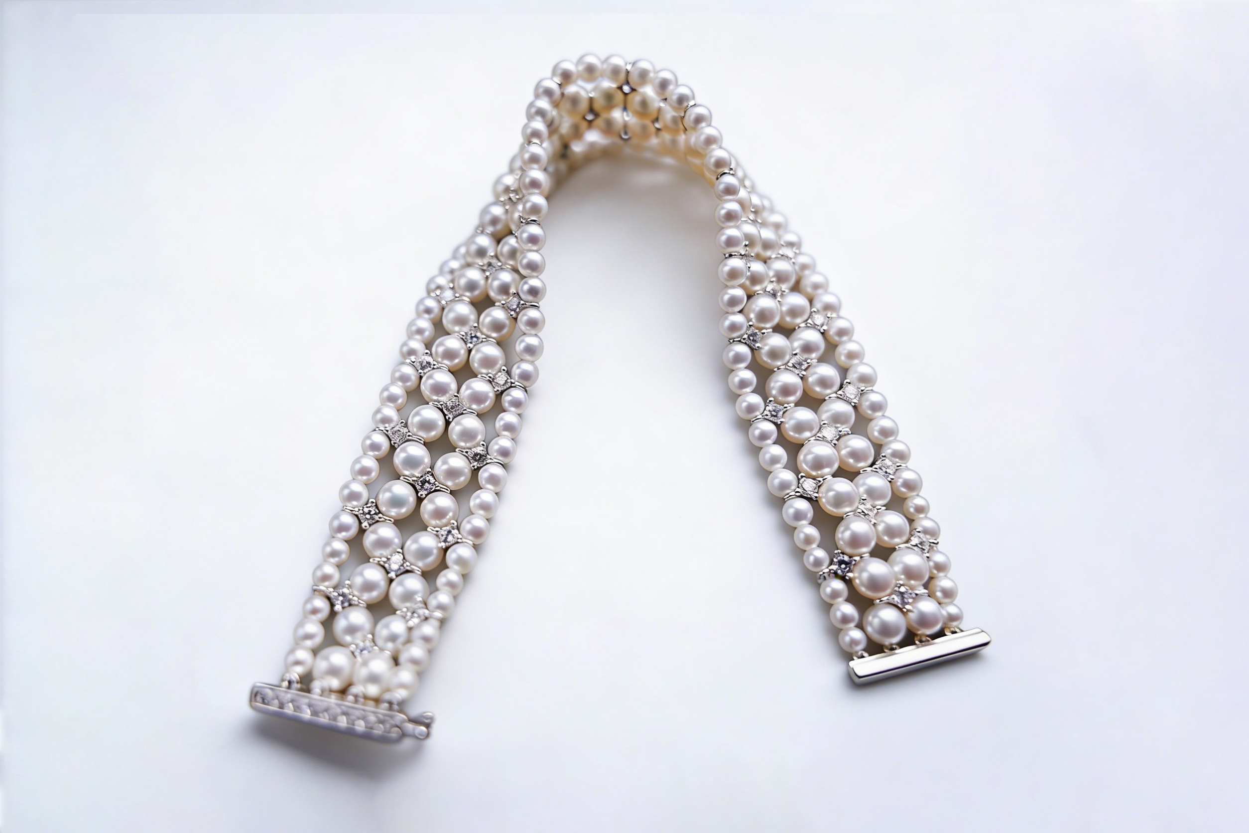 Handmade Aurora Freshwater Pearl Bracelet.