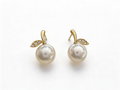 Apple-Shaped Japanese Akoya Earrings